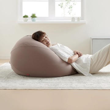 洋蔥式可拆洗懶骨頭沙發椅(針織布款)-80L-多色可選 米白