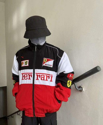 【現貨】F1賽車服男女情侶款 棉衣外套摩托機車服騎行服美式夾克全刺繡棉【北歐家居生活】