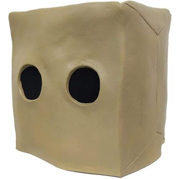 小噩夢2角色扮演游戲頭套棉花糖紙盒紙箱形狀乳膠面具萬圣節道具