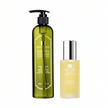 金緻防斷修復香水護髮油50ML*1+髮根豐盈沁涼精油SPA洗髮精500ml*1