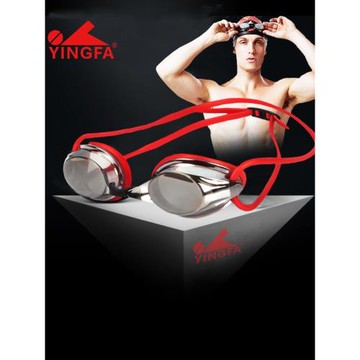 英發泳鏡防水防霧小框鍍膜高清近視成人男女兒童專業訓練游泳眼鏡