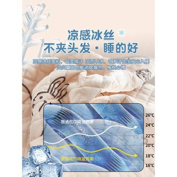✅涼感絲枕巾一對裝2025新款夏季冰絲枕頭巾男防頭油墊巾防滑不脫
