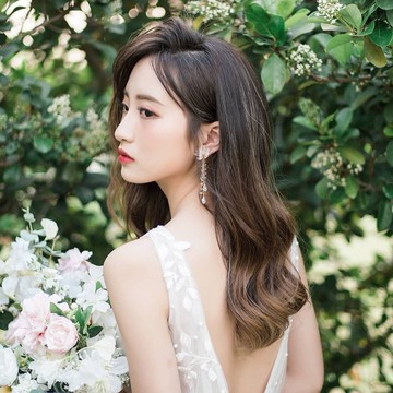 花步 耳夾 | 耳夾耳鈎 | 手作婚禮樹脂水晶花飾品