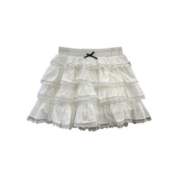 2025春季新款甜美蕾絲拼接蛋糕裙小個子顯瘦百搭短裙半身裙女896W