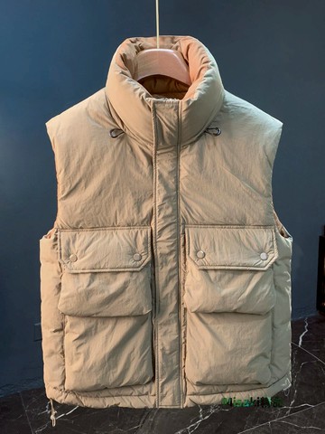 2024年新款冬季無袖立領羽絨服男款潮流休閑百搭保暖背心馬甲外套-Misaki精品