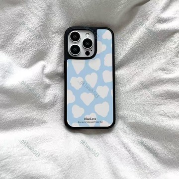 臺灣現貨🔥藍色滿屏愛心 磁吸殼蘋果18 iphone 17 pro max手機殼16防摔15韓系14質感13可愛12簡約