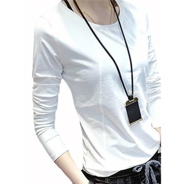 長袖白色T恤女西服內搭2025春秋冬季新款寬松純棉打底衫上衣百搭