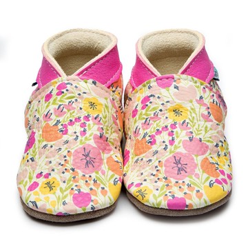 英國Inch Blue - 真皮手工寶寶鞋-繁花慶典