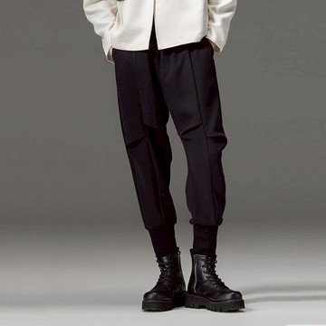 【推薦】品立男士黑色小腳褲子休閑束腳長褲