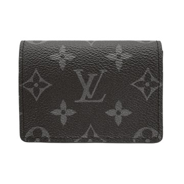 Louis Vuitton Envelope 帆布字花名片夾(M12874-黑灰)