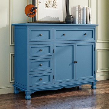 免運 餐邊櫃 美式餐邊櫃 實木餐邊櫃 斗柜實木美式收納儲物柜臥室客廳靠墻小柜子餐邊柜小戶型高置物柜 可開發票 全館五折 工廠現貨直銷 新品特價 b9083