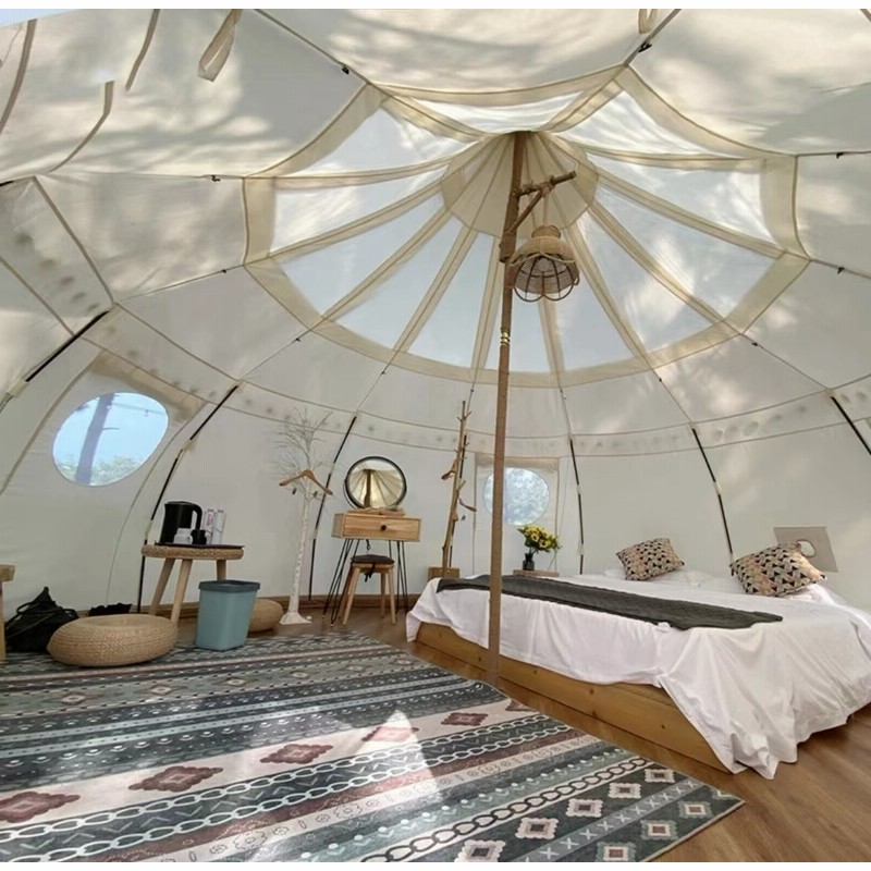 グランピング ワンポールテント パンプキン型 コットンテント 5ｍ-