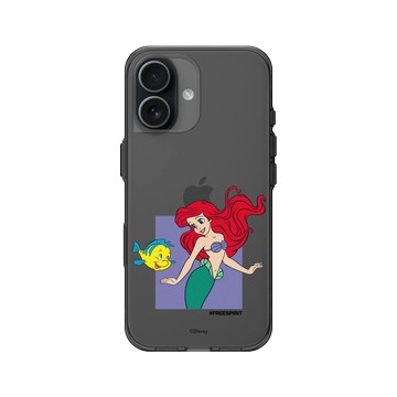 iPhone 17 Clear (相機按鈕) 酷墨灰 - 迪士尼-公主系列 Disney Princess - 公主專屬系列-小美人魚 愛麗兒