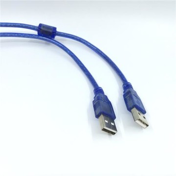 雙頭usb數據線2兩頭雙向usb2.0都是usb公對公短長電腦傳輸線插頭