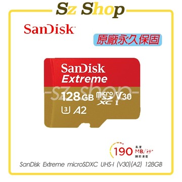 SanDisk Extreme microSDXC UHS-I (V30)(A2) 128GB 原廠公司貨 永久保固
