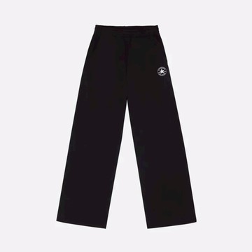 CONVERSE FRENCH TERRY LOOSE FLEECE PANTS BLACK 女綿長褲 黑-TWWCH730-023