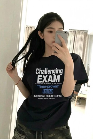 街頭風設計感潮牌黑色短袖oversize寬鬆顯瘦女生上衣 印花寬鬆情侶短袖T 上衣女 美式t  韓版T 大學T