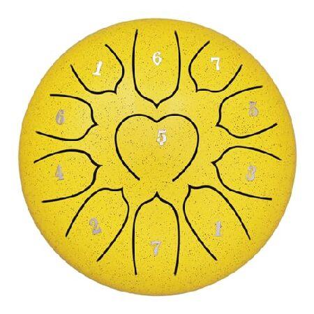 Yasisid Steel Tongue Drum Inche 11 Note Steel Drums Instruments Percussion Instrument,with Soft Bag,Music Book,2 Mallets,for Meditation or並行輸入