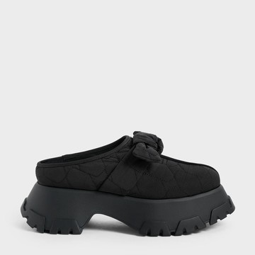 澎澎衍縫扭結穆勒鞋