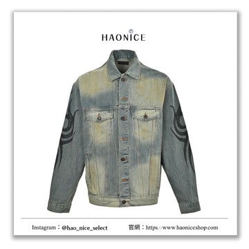 【HAO NICE】上海經銷商 / BALENCIAGA/ 巴黎世家24FW TATTOO WING Y2K大廓形長袖 牛仔外套 街頭感️