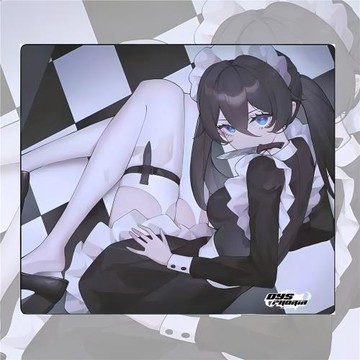知郁DYSPHORIA Maid Yuri二次元鋼化玻璃鼠標墊電競游戲FPS專用大