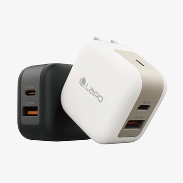 【LaPO】30W 氮化鎵2口極速充電 充電器 充電頭 快充33W氮化鎵GaN雙孔充電器 USB-A+Typec(Lch30)