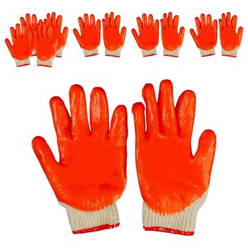 沾膠手套-棉紗止滑耐磨 適用園藝清潔搬運  6入