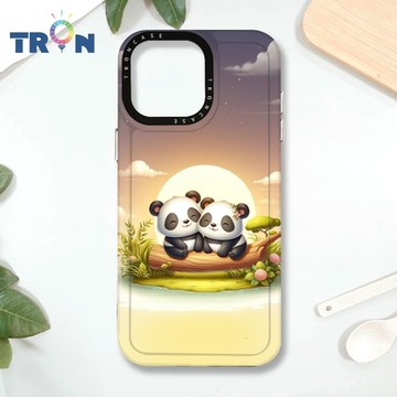 TRON IPHONE 16 PRO MAX 可愛萌熊貓 MAGSAFE 磁吸 防摔 太空殼 透黑 手機殼