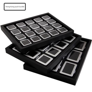 金屬寶石盒子裸石盒高檔寶石展示盒展示盤戒面展示托盤鉆石收納盒