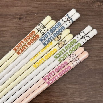 臺灣/現✨餐具 筷子 木筷 公筷 耐高溫吉伊卡哇小八烏薩奇吉伊自嘲熊陶瓷筷耐高溫新款防滑防黴一人一筷