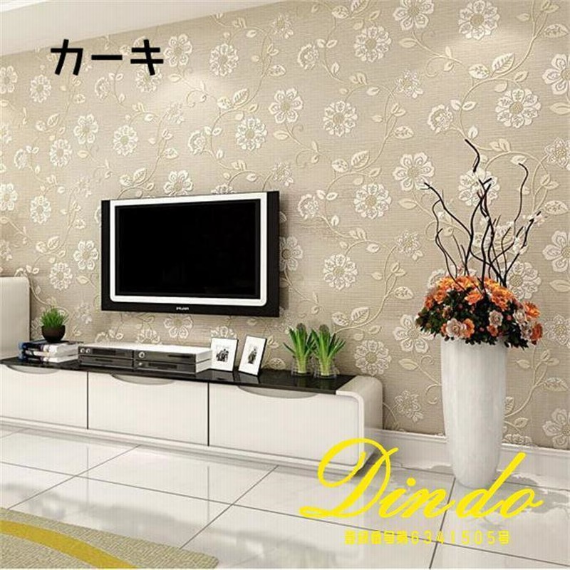 壁紙シール 花柄 100cm 53cm のり付き 3D DIY ウォールステッカー