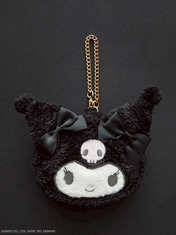 三麗鷗聯名-暗黑酷洛米頭型毛絨吊飾(08001004700) - Maison de FLEUR