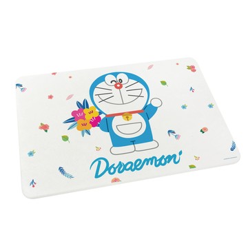 【哆啦A夢】台灣製造 正版授權 硬式珪藻土吸水地墊-花束打招呼 （60*39*0.9cm）_廠商直送