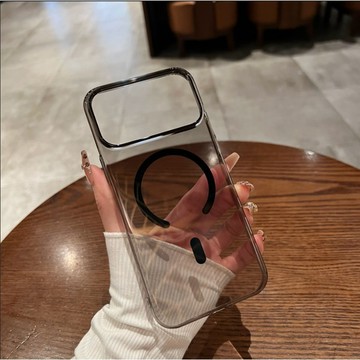 新款簡約超薄PC大孔保護殼 MAgsafe磁吸手機殼 防摔殼 適用於iPhone17 16 15 14 13 12 11