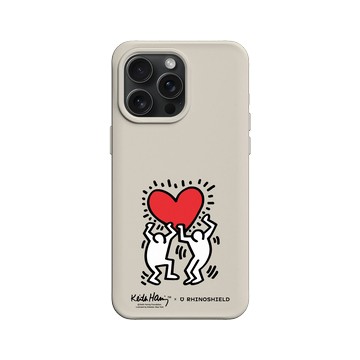 iPhone 15 Pro Max SolidX 貝殼灰 - Keith Haring - 愛心