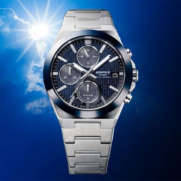 CASIO 卡西歐 EDIFICE 陶瓷圈太陽能計時手錶 1212購物節 送禮推薦 EFS-S650D-2A