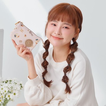 【Hello Kitty】飛航凱蒂-三層零錢包-米 KT03C08BG