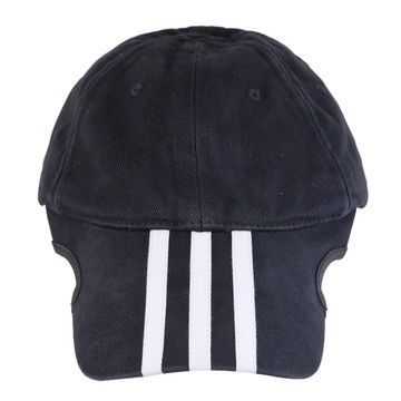 BALENCIAGA 巴黎世家 712160 Adidas 聯名三線棉質棒球帽.黑