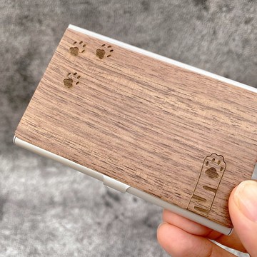 【快速客製禮物】贈刻字_品初 貓 狗足跡名片盒_買即捐5% 公益