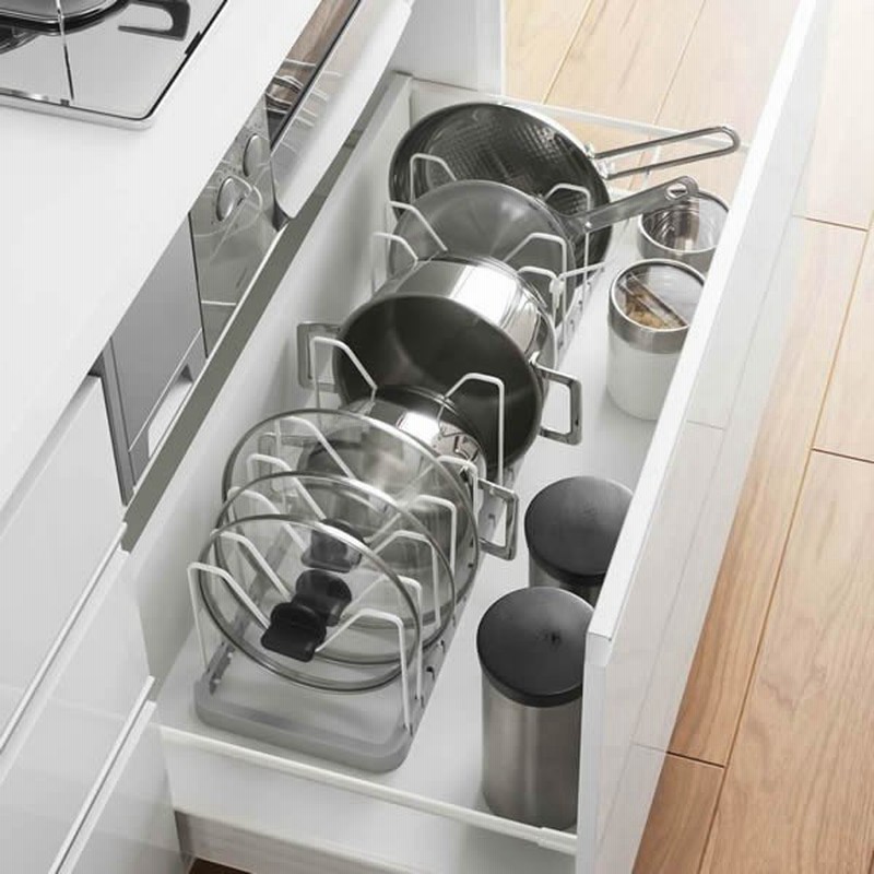 山崎実業 シンク下 収納 プレート シンク下伸縮鍋蓋 フライパンスタンド ホワイト 3965 引き出し 整理 フライパン 鍋 スタンド 仕切り 通販 Lineポイント最大0 5 Get Lineショッピング