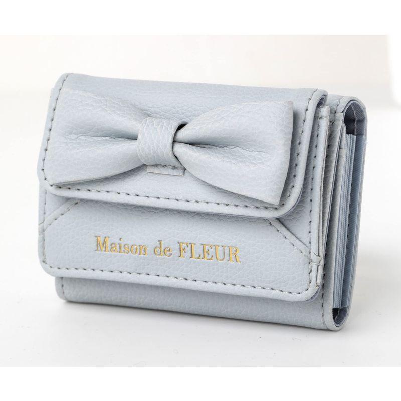 Maison de FLEUR RIBBON CARD CASE BOOK GRAYISH BLUE (宝島社ブランドブック)