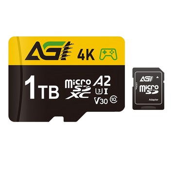 AGi 亞奇雷 1TB microSDXC記憶卡 U3 A2 附轉接卡+讀卡機 支援4K錄影  1組