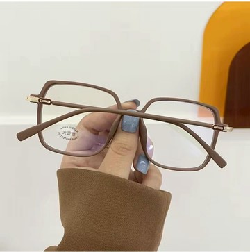 韓系簡約磨砂咖啡色 防藍光平光眼鏡  有度數眼鏡