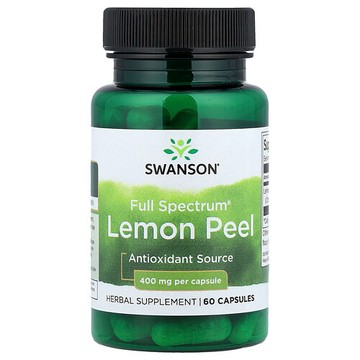 Swanson Vitamins, 多面® 檸檬皮，400 毫克，60 粒膠囊