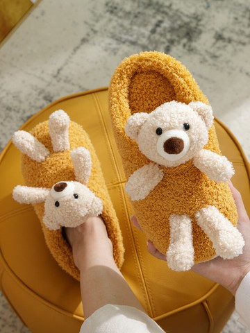 棉拖鞋女可愛毛絨冬天室內居家厚底學生宿舍家用防滑新款毛毛男