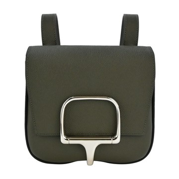 Hermes 愛馬仕 Della Cavalleria mini bag Epsom U刻 斜背包(C6灰綠/銀釦)_廠商直送