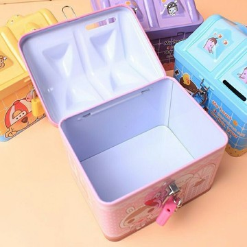 鑰匙帶鎖密碼存錢罐兒童罐兒大號小孩子女童幼兒公主禮品禮物盒