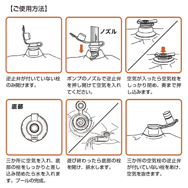 家庭用 大型プール エンジョイプール （ ビニールプール 幅180×奧行130×高さ60cm 子供用プール 水遊び 庭遊び ）