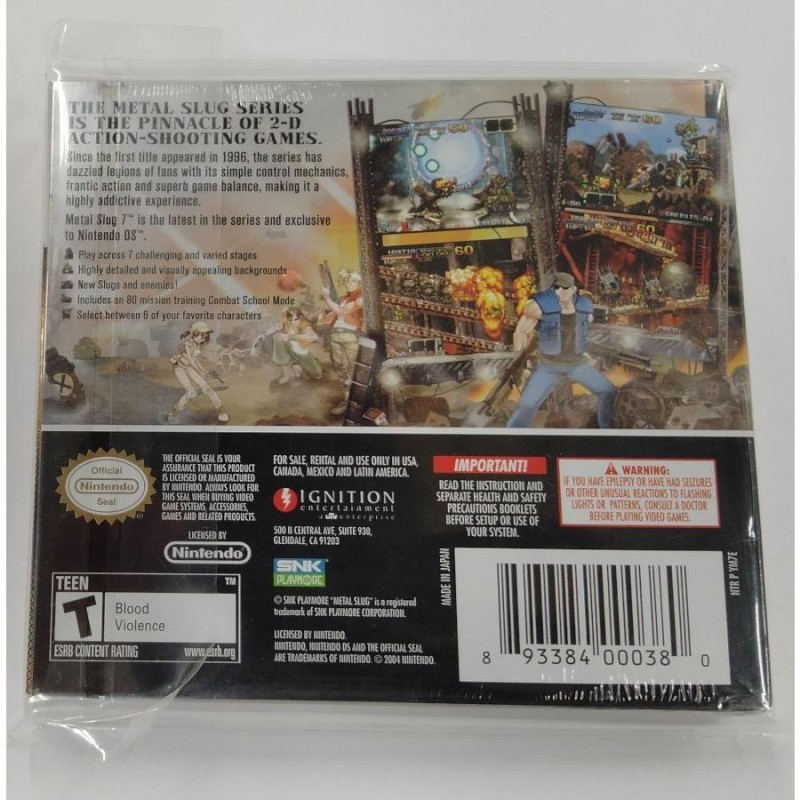 中古】NDS Metal Slug 7 北米版 メタルスラッグ7＊ニンテンドーDS