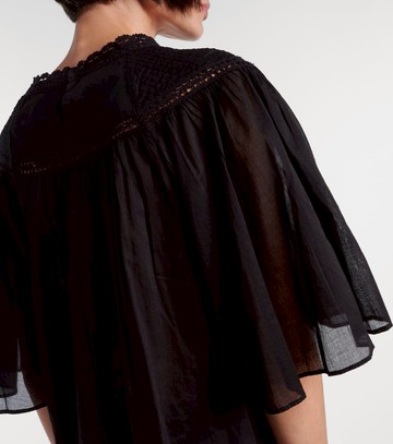 Marant Etoile Garia lace-trimmed cotton blouse